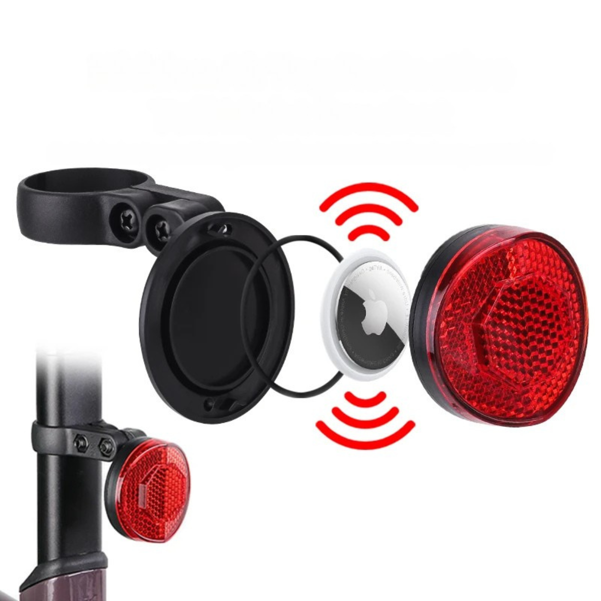 Cykelreflex med plats för AirTag