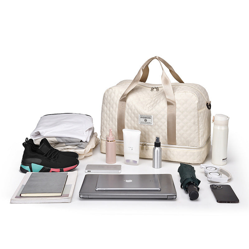 Praktisk weekendbag med bottenfack