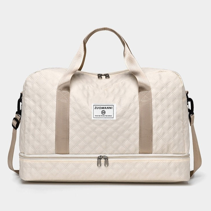 Praktisk weekendbag med bottenfack