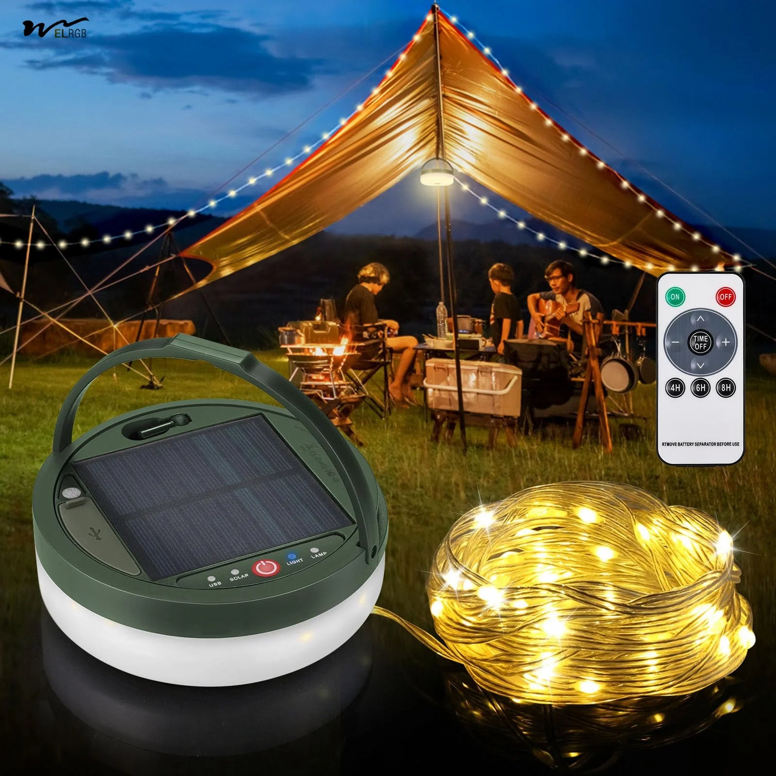 Multifunktionell Campinglampa