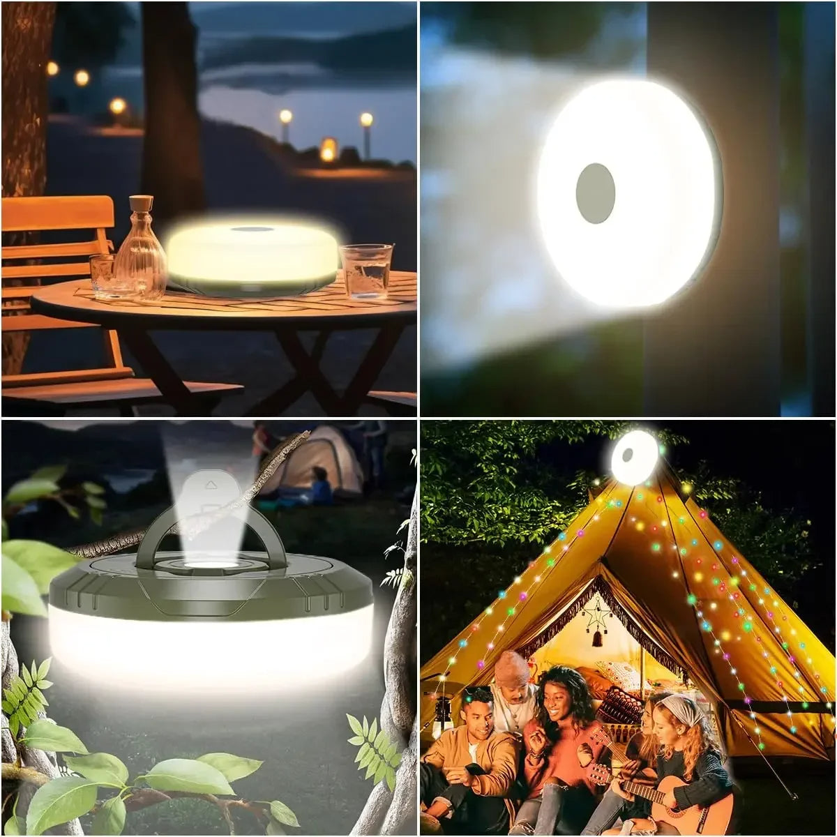 Multifunktionell campinglampa