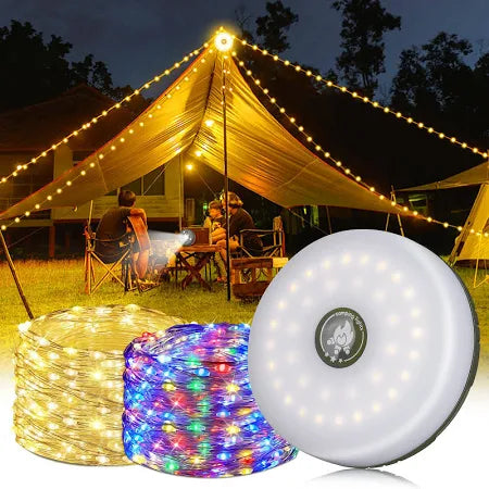 Multifunktionell campinglampa